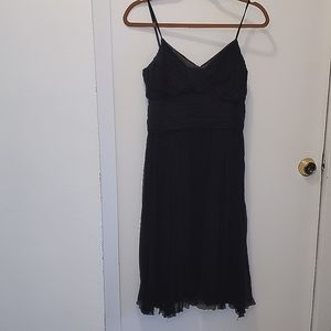 Black pleated dress.  Fully lined